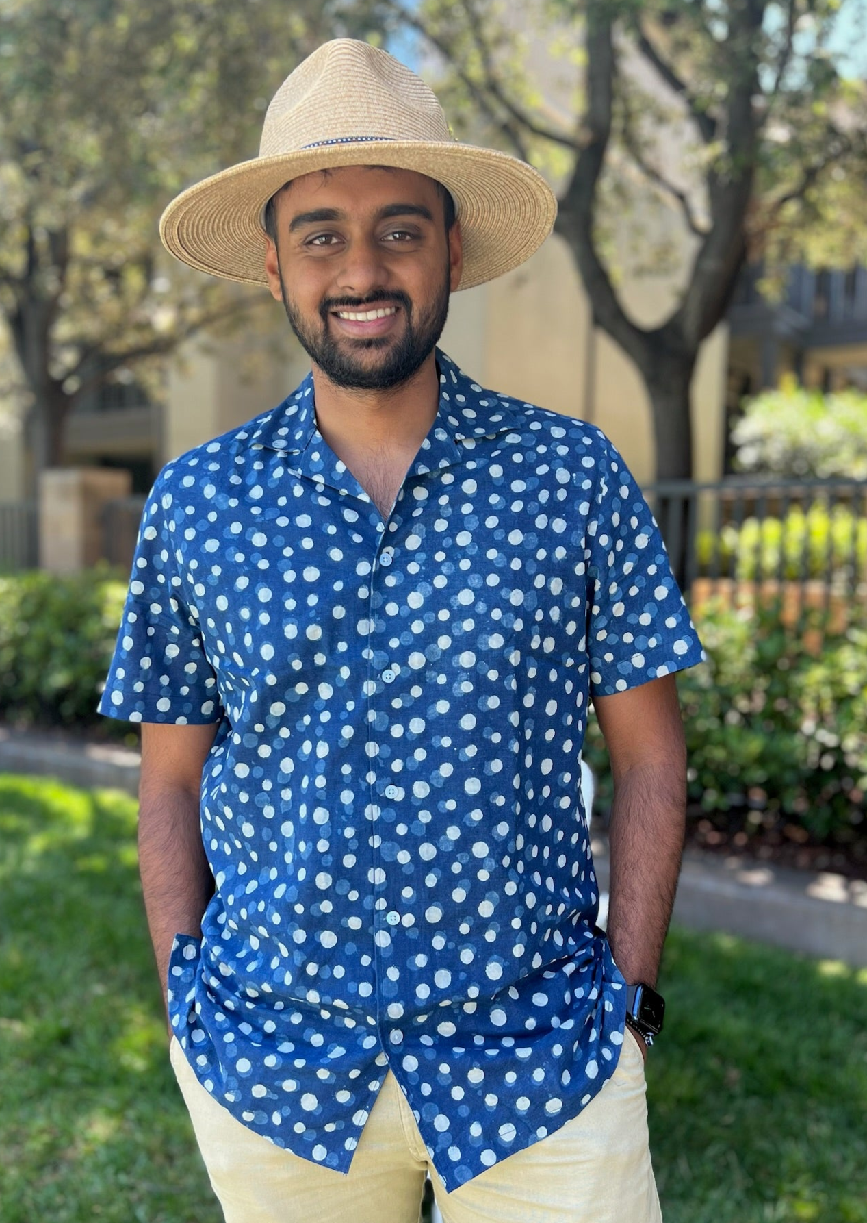 Mens Blue Polka Dot Shirt